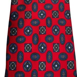 VTG Clubfellow Tie Made in Italy Silk tie Geometric Medallion Foulard Pattern